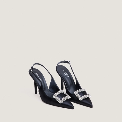 Escarpins slingbacks à bouts pointus noir