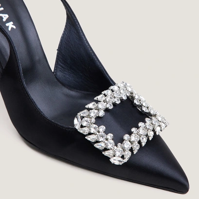 Escarpins slingbacks à bouts pointus noir
