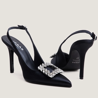 Escarpins slingbacks à bouts pointus noir