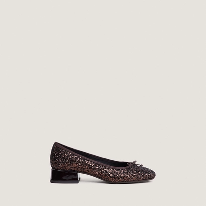Ballerines à bouts ronds marron foncé