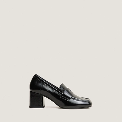 Mocassins à bouts carrés noir