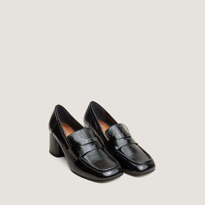 Mocassins à bouts carrés noir