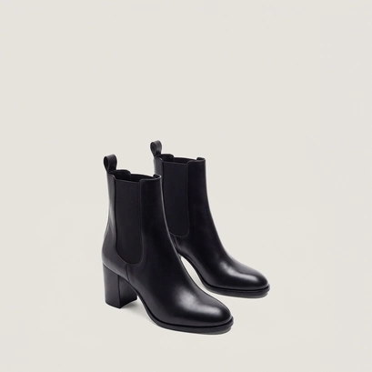 Boots à bouts ronds noir