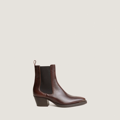 Boots à bouts pointus marron