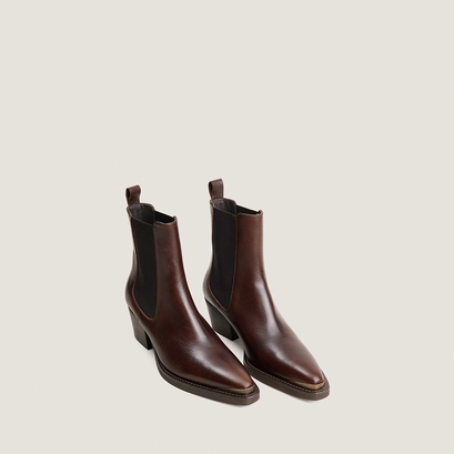 Boots à bouts pointus marron