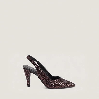 Escarpins slingbacks et à bouts pointus marron