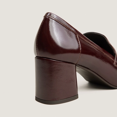 Mocassins à bouts carrés marron foncé