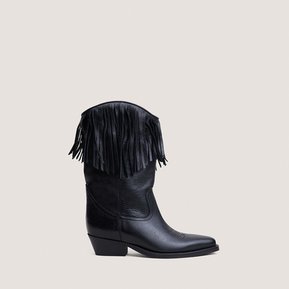 Bottes à talons et bouts pointus noir