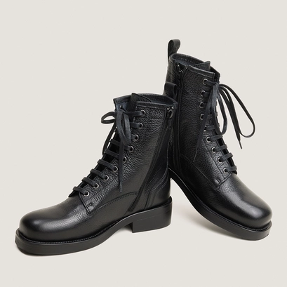 Boots à lacets noir