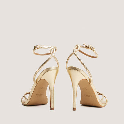Sandales à talons hauts or clair
