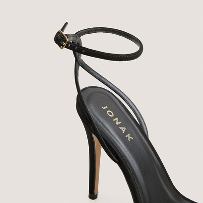 Sandales à talons hauts en velours noir | FABULEUSE | Jonak