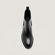 Boots &agrave; bouts ronds noir