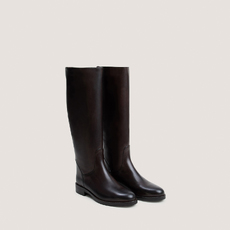 Bottes &agrave; bouts ronds marron fonc&eacute;