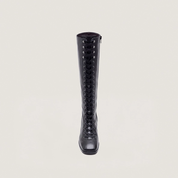 Bottes à talons en cuir noir | VISION | Jonak