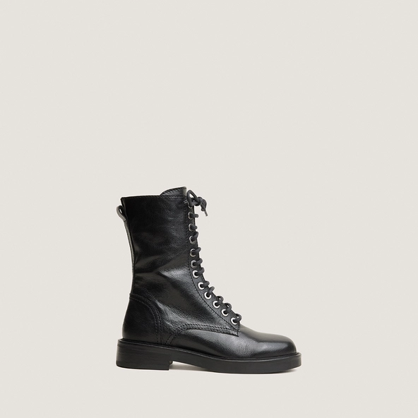 Boots à talons en cuir grainé noir | APHELIE | Jonak