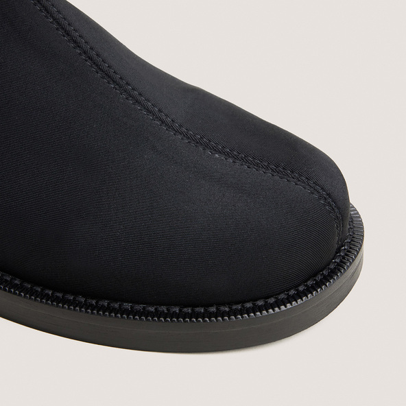 Boots &agrave; bouts ronds en textile stretch noir | DAMI | Jonak