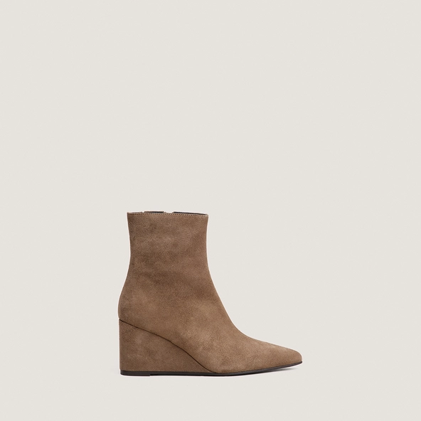 Bottines à bouts pointus en croute taupe | DELIANE | Jonak