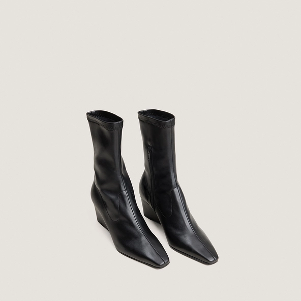 Bottines à bouts pointus en stretch noir | DEXTRA | Jonak