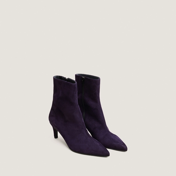 Boots à talon en velours violet | DIEMINA | Jonak