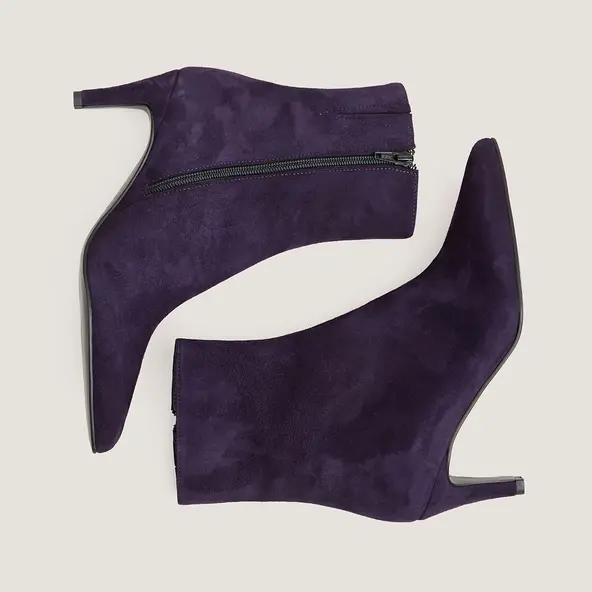 Boots à talon en velours violet | DIEMINA | Jonak