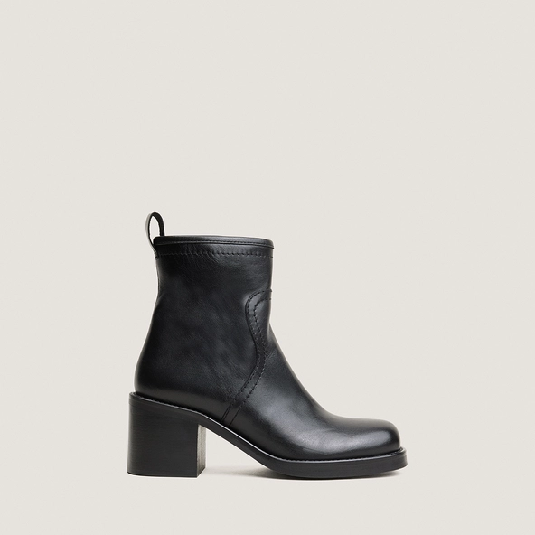 Bottines à talon en cuir noir | DIVALO | Jonak