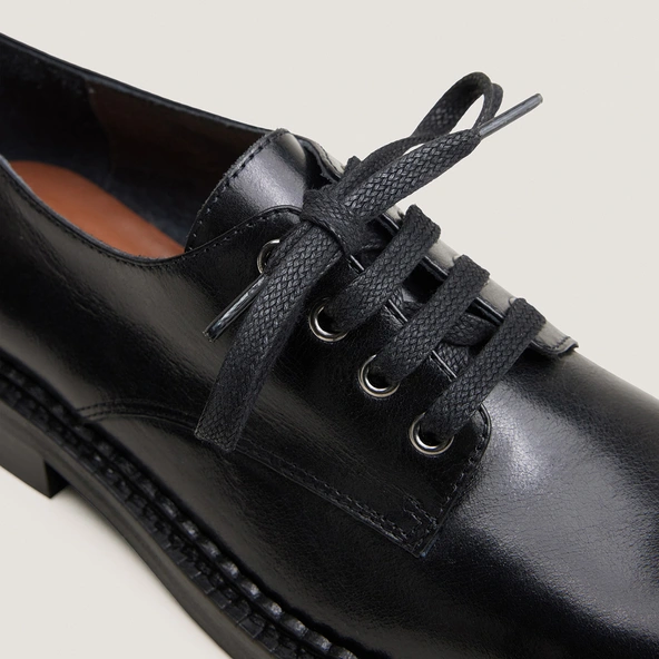 Derbies à lacets en cuir noir | DIVONE | Jonak