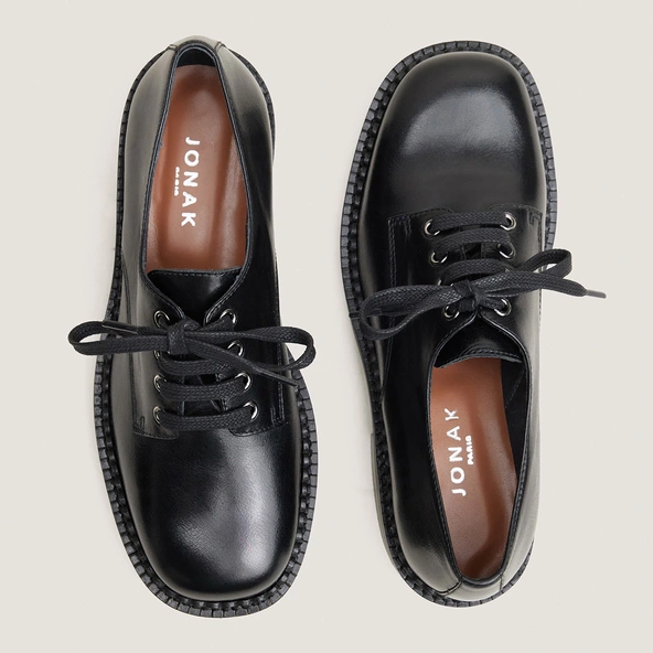 Derbies à lacets en cuir noir | DIVONE | Jonak
