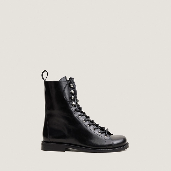 Boots à bouts ronds en cuir noir | DALIXO | Jonak