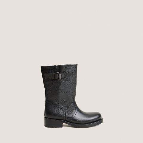 Boots &agrave; bouts ronds noir