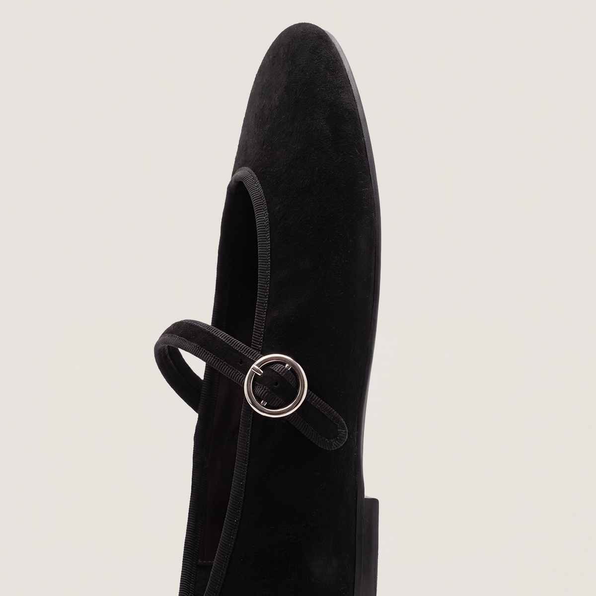 Ballerines à brides et boucles ajustables en velours noir | DEESSE | Jonak