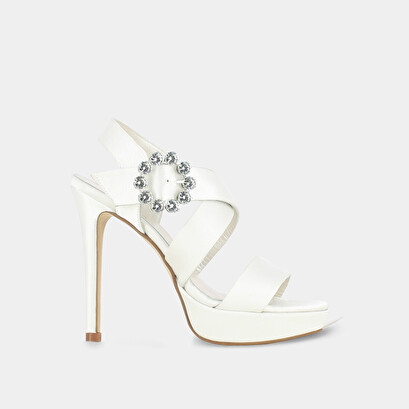 Sandales à brides en satin blanc | AUDACIEUSE | Jonak