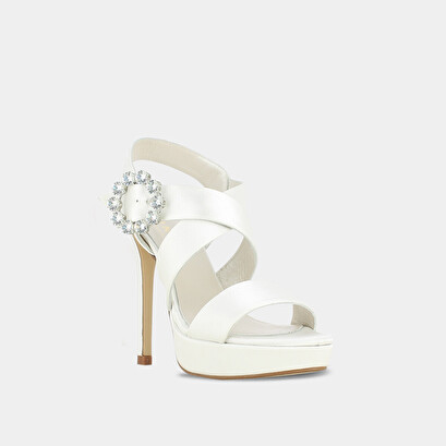 Sandales à brides en satin blanc | AUDACIEUSE | Jonak