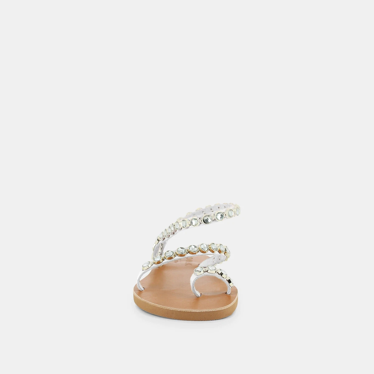 Sandales &agrave; bijoux en cuir blanc | CRISTO | Jonak