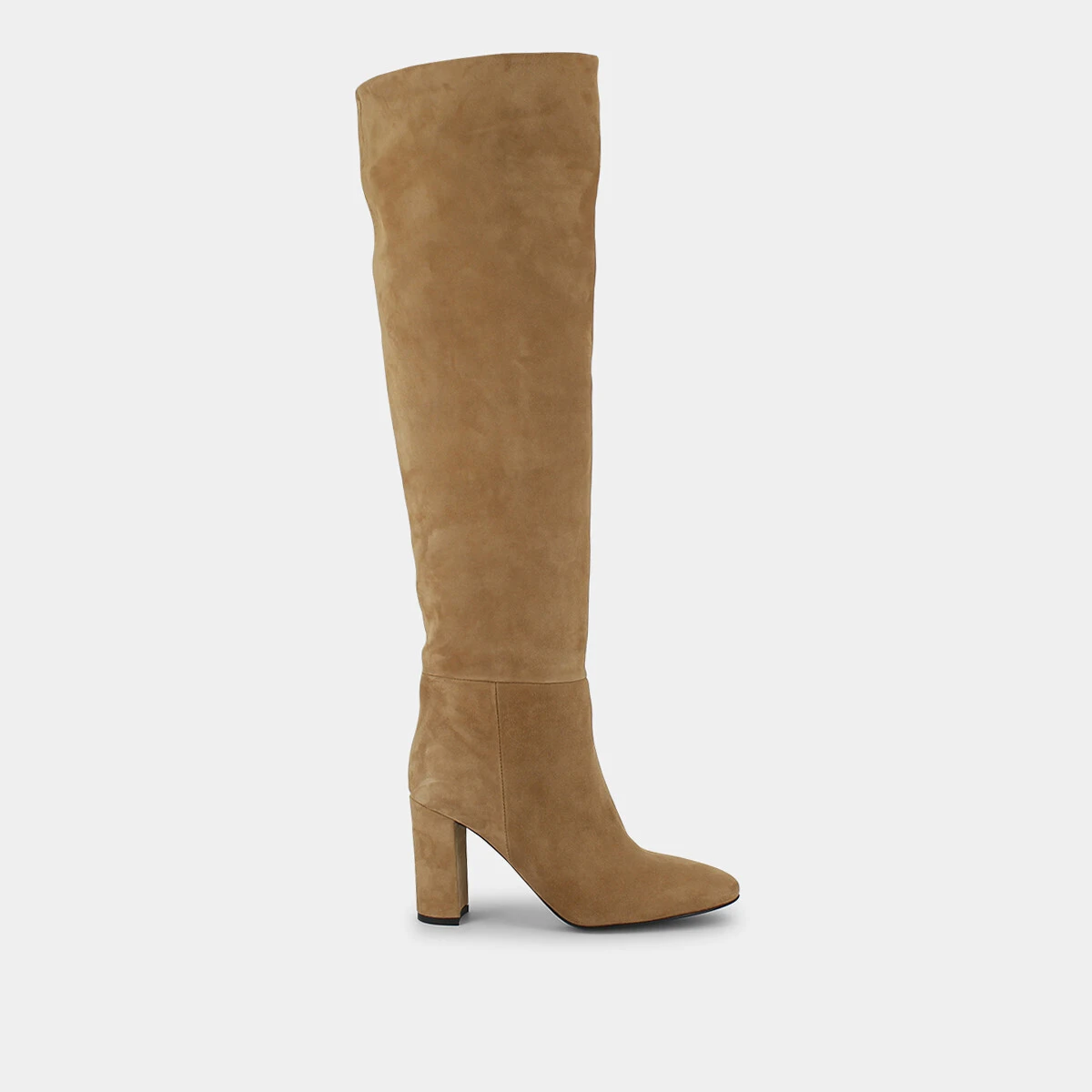 Cuissardes à talon en velours camel | CANVA | Jonak