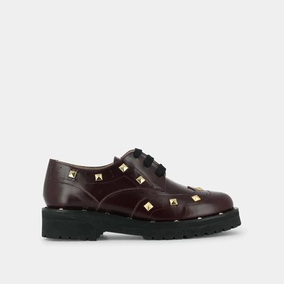 Derbies à clous bordeaux