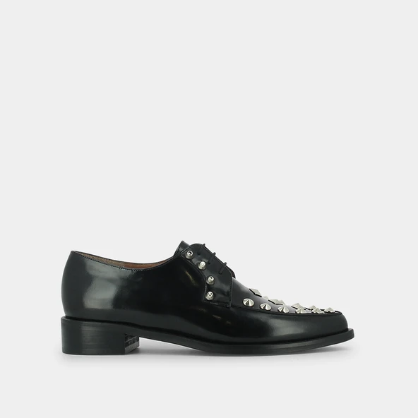 Derbies à clous en cuir noir | DEFOE | Jonak