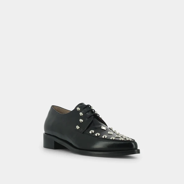 Derbies à clous en cuir noir | DEFOE | Jonak