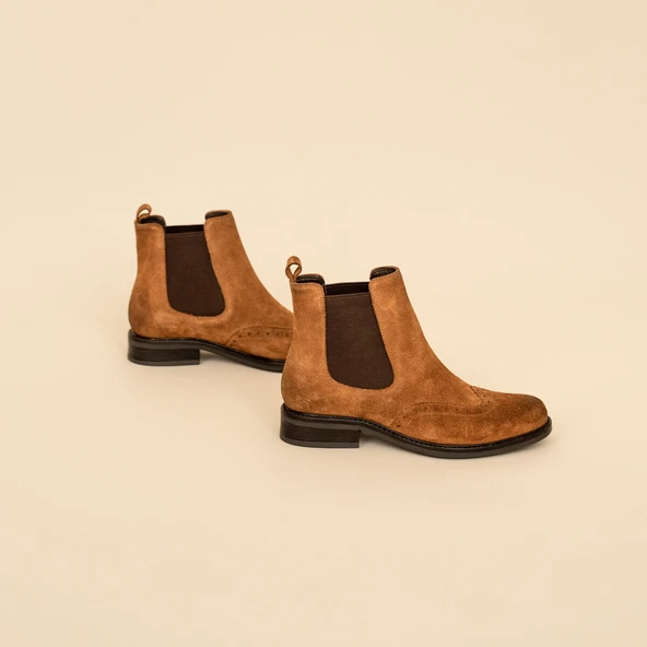 Boots plates en croute camel | TRIM | Jonak