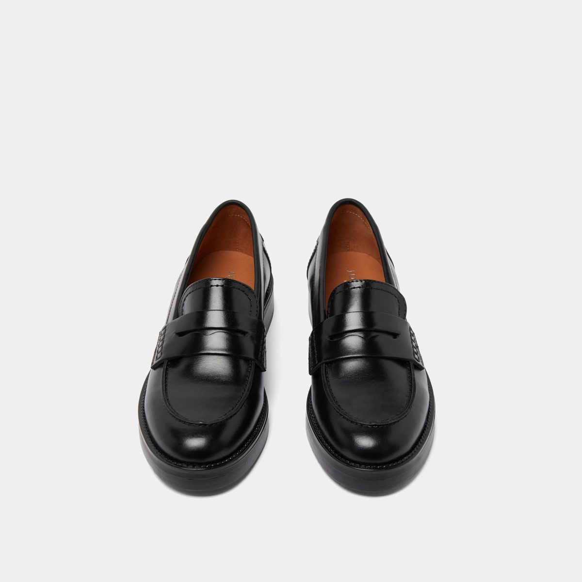 Mocassins à bouts ronds en cuir noir | MIRNA | Jonak