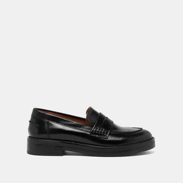 Mocassins à bouts ronds en cuir noir | MIRNA | Jonak