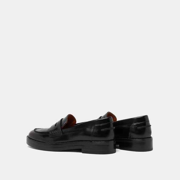 Mocassins à bouts ronds en cuir noir | MIRNA | Jonak