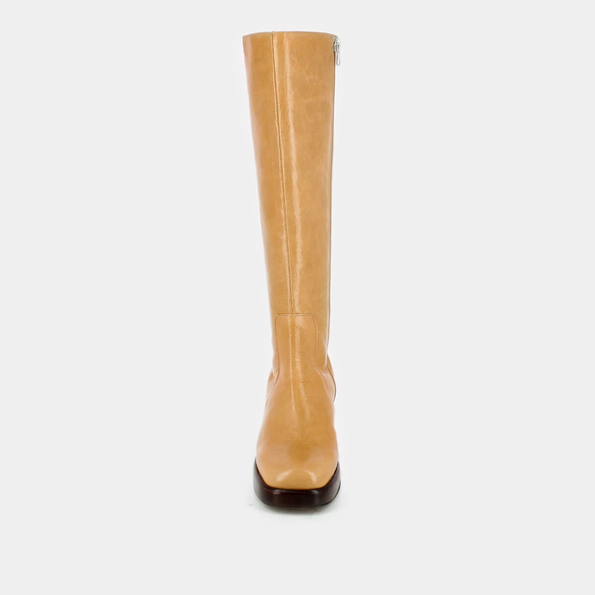 Bottes à plateforme en cuir vieilli camel | BETINA | Jonak