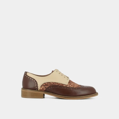 Derbies ASTAIRE cognac-cuivre-beige