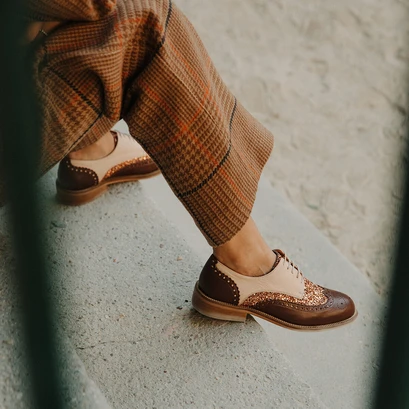 Derbies ASTAIRE cognac-cuivre-beige