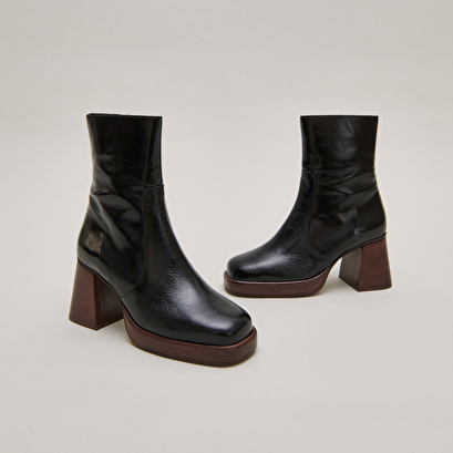 Bottines à plateformes noir