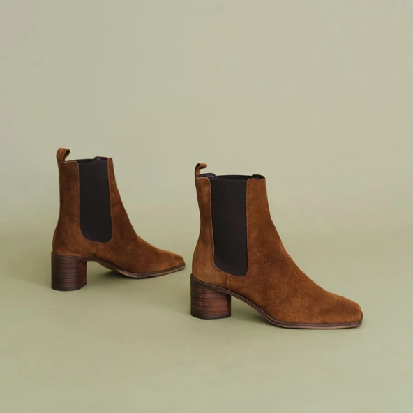 Bottines à talons en croute cognac | BERGAMOTE | Jonak
