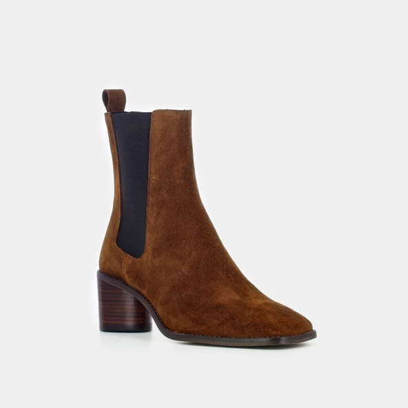 Bottines à talons en croute cognac | BERGAMOTE | Jonak