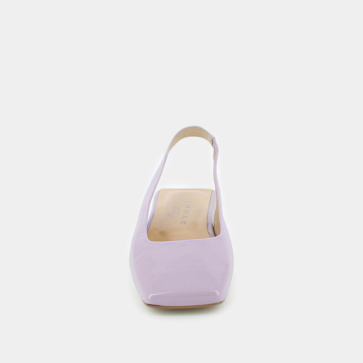 Ballerines Slingback à bouts carrés en cuir verni lilas | DUCINO | Jonak