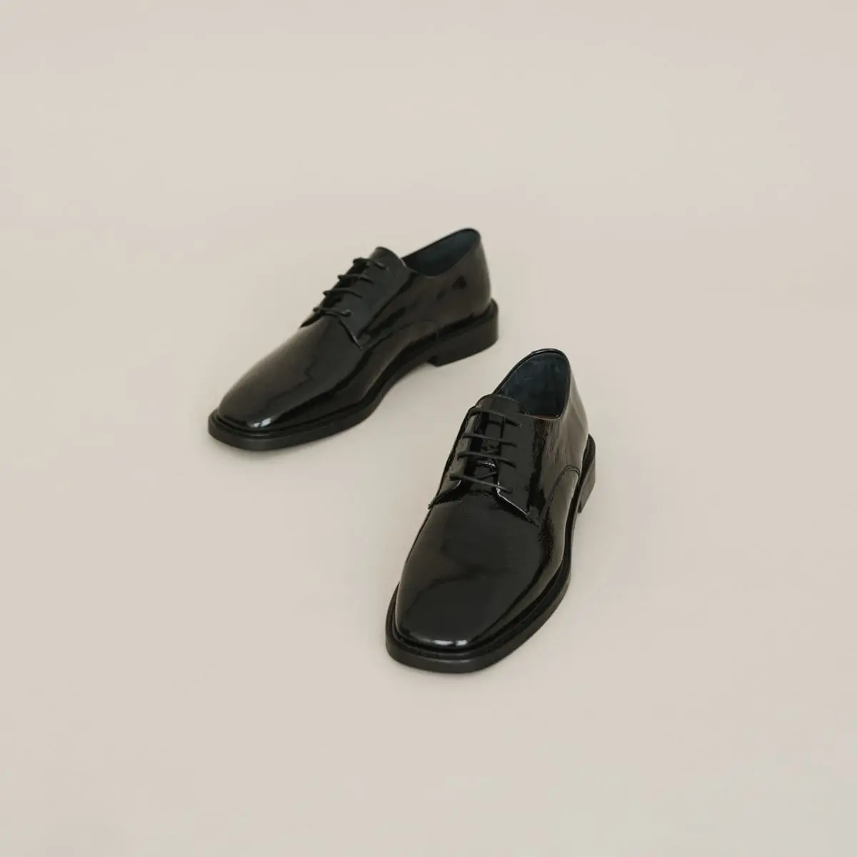 Derbies en cuir plissé noir | DARRECON | Jonak