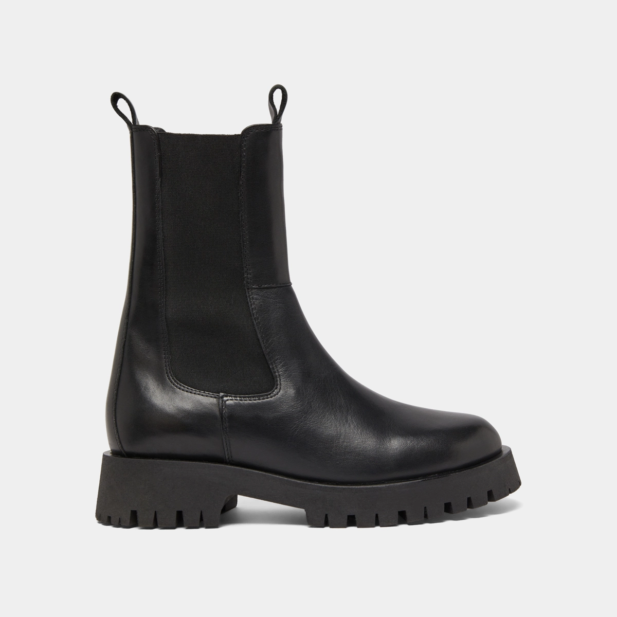 Bottines &agrave; plateformes en cuir noir | RIDLE | Jonak